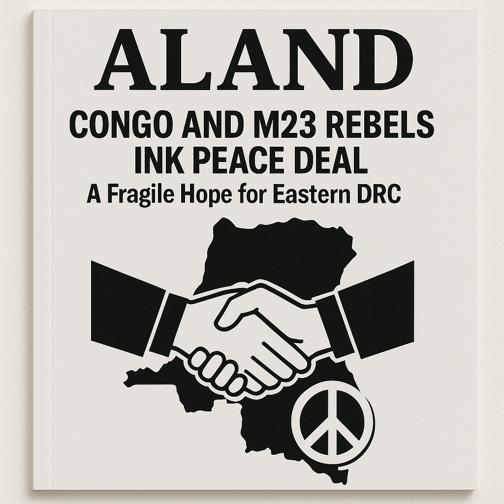  ALAND Magazine Cover - Congo and M23 Rebels Peace Deal Edition